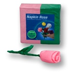 PINK/Green Napkin Rose Refill - 36 napkins