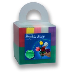 Napkin Rose CUBE - 150 napkins/30 of each color